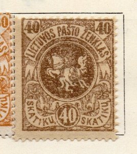 Lithuania 1919 Early Issue Fine Mint Hinged 40s. NW-255914