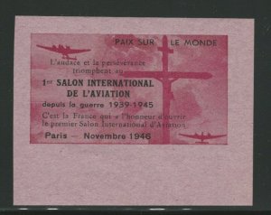 Paris 1946, First International Aviation Exhibition Since WWII, Poster Stamp