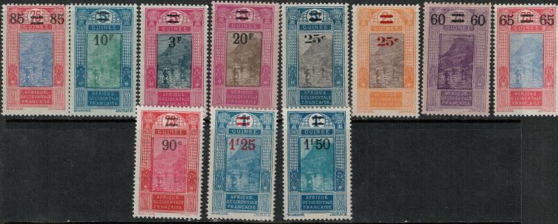 French Guinea 1924-1927 SC 106-115 Mint/MNH SCV $68.00 Set