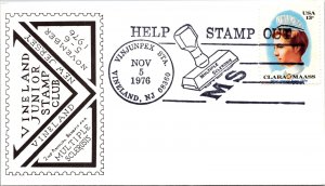 US SPECIAL EVENT CACHETED COVER HELP STAMP OUT MULTIPLE SCLEROSIS VINJUNPEX 1976