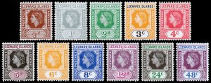 Leeward Islands Scott 133-143 (1954) Mint LH VF M