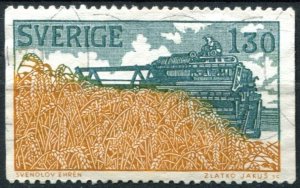 Sweden Sc#1283 Used, 1.30k sl grn & ocher, Agriculture (1979)