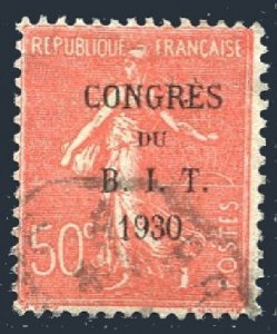 France 256, used. Michel 297. International Labor Bureau, 48th Congress, 1930.