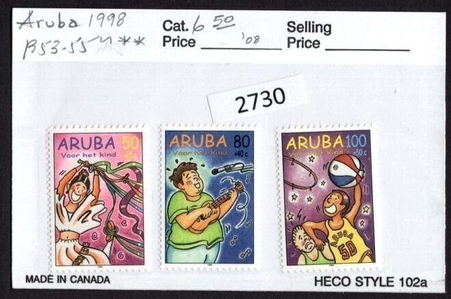 $1 World MNH Stamps (2730) Aruba Scott B53-B55, Child Welfare, set of 3