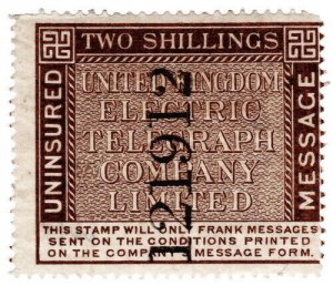 (I.B) United Kingdom Electric Telegraph Co : Message 2/-