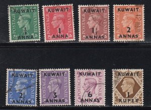 Kuwait # 72-79, British Stamps Overprinted for Kuwait, Used, 1/3 Cat..