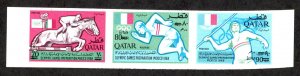 Qatar 120a imperf MNH Summer Olympics, Equestrian Horse, Athletics