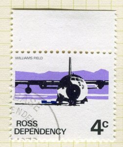 NEW ZEALAND ROSS DEPENDENCY; 1972 early pictorial issue used Marginal 4c. value