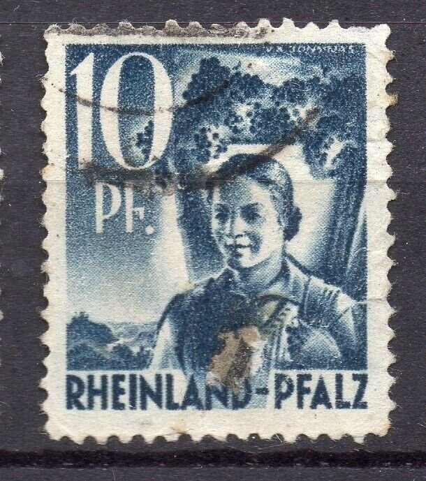 Germany Rheinland 1947-48 Early Issue Fine Used 10pf. NW-05541