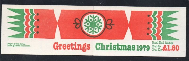 Great Britain Sc B709 MH70c 1979 Christmas stamp booklet  mint NH