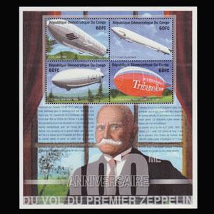 ZAIRE 2001 - Scott# 1588 S/S Zepplin Cent. NH