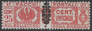Italy 25c red Parcel Post issue of 1932, Scott Q26 MH