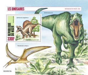 NIGER - 2020 - Dinosaurs - Perf Souv Sheet - Mint Never Hinged