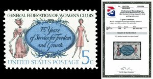 Scott 1316 1966 5c Women's Clubs Issue Mint Graded XF 90 NH with PSE CERT