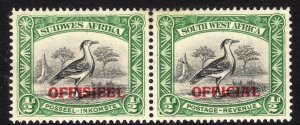 1945 - 1950 South West Africa Kori Bustard ½d MLMH Sc# O18