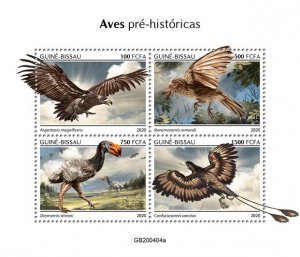 GUINEA BISSAU - 2020 - Prehistoric Birds - Perf 4v Sheet - Mint Never Hinged