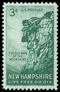 PCBstamps   US #1068 3c Old Man of the Mountain, MNH, (43)