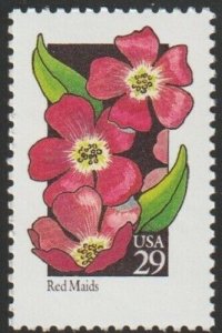 1992 29c Wildflowers: Red Maids Scott 2692 Mint F/VF NH