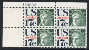 ALLYS US Plate Block Scott #C80 17c Statue of Liberty - Airmail [4] MNH F/VF STK