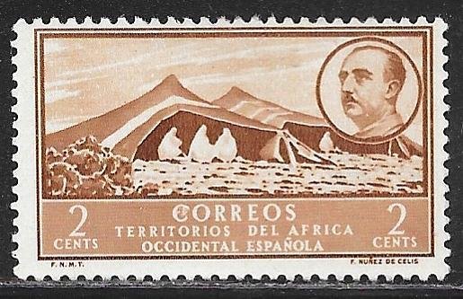 Spanish West Africa 2: 2c Franco, Nomad Camp, used, F-VF