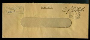 Ottawa Registered FREE frank, signature, blackout, 1945 cover Canada