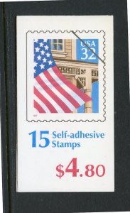 SCOTT BK227A  BOOKLET OF 15  SHERWOOD STAMP
