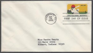 US Cat #1381, Professional Baseball, FDC*-