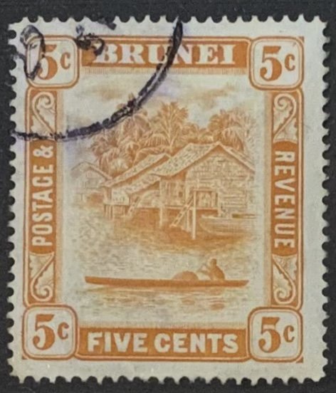 BRUNEI 1947  5cents SG82 USED