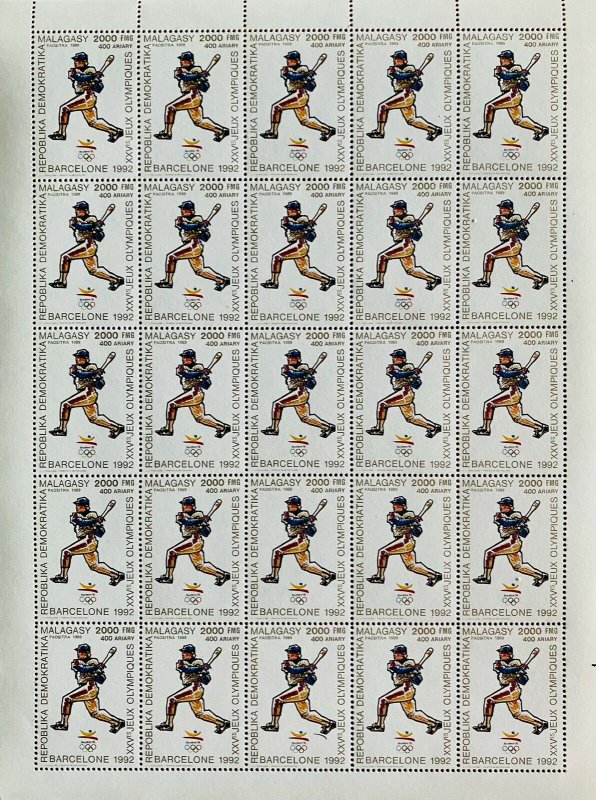 Full Sheets of Stamps Complete Set O.G Barcelona 92/ J.0 Barcelone 92