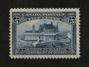 Canada Scott 99 5-cent Quebec issue Mint Hinged hr 2021 cv $85