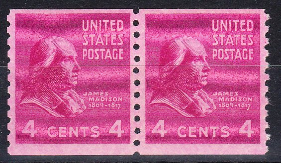 MOstamps - US #843 Mint OG NH Coil Pair - Lot # 2341