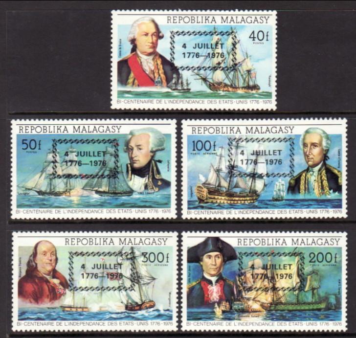 Magagascar 564-565,C164-C166 US Bicentennial MNH VF