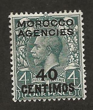 GREAT BRITAIN OFFICES - MOROCCO SC# 59  F/MOG 1917