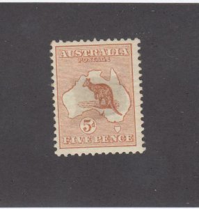 AUSTRALIA # 7 VF- MLH 5d KANGAROO CAT VALUE $150