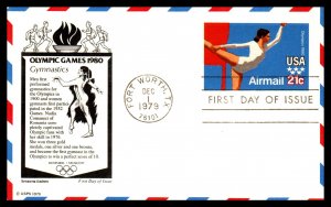 US UXC18 Summer Olympics Aristocrats U/A FDC Postal Card