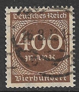 GERMANY 1922-23 400m Dark Brown Inflation Issue Sc 232 VFU