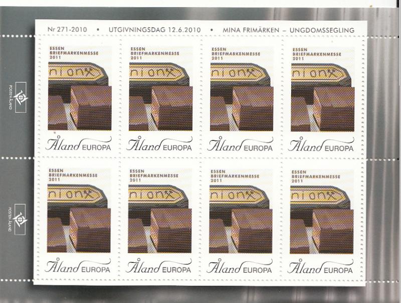 Aland 2011 Complete set of 12 Exhibition Stamps for Stamp Show Cities - sheets