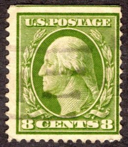 1908, US 8c, Washington, Used, Sc 337