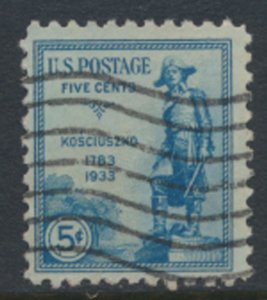 USA  SC# 734 Used  Kosciuszko 1933  see scan