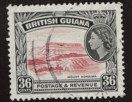 British Guiana Scott 262 used QE2 stamp