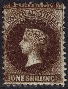 SOUTH AUSTRALIA 1876 QV 1/- WMK BROAD STAR PERF 11½ - 12½