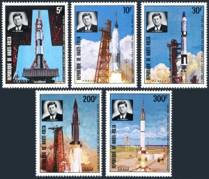 Burkina Faso 298-C168, C169, MNH. Mi 461-465, Bl.16. Space 1973. John F.Kennedy.