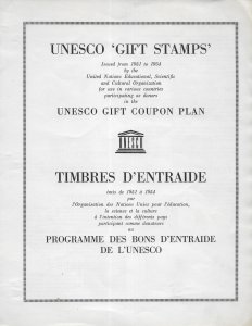 United Nations UNESCO Gift Stamp Folder