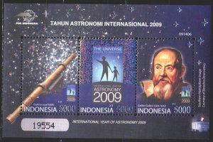 Indonesia. 2009. bl250. Astronomy, Galileo. MNH.