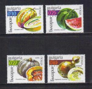 Bulgaria.   Scott # 4222-25.  fruit & vegetables. MNH