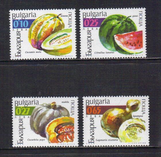 Bulgaria.   Scott # 4222-25.  fruit & vegetables. MNH