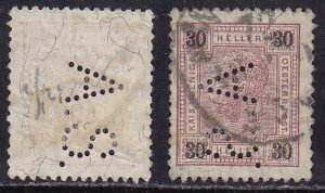 Austria - 1899 - Scott #78 - used - A.S. perfin