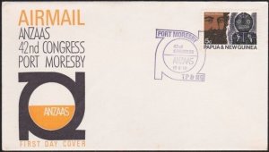 PAPUA NEW GUINEA 1970 cover ANZAAS Congress commem pmk.....................B3956