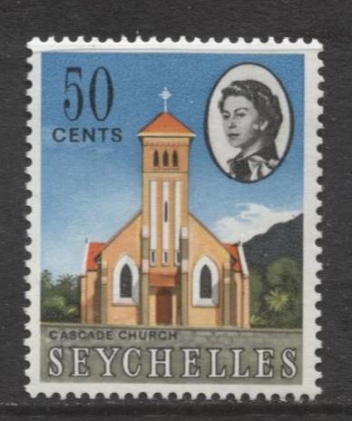 Seychelles - Scott 205 - QEII Definitive -1962 -MVLH - Single 50c Stamp