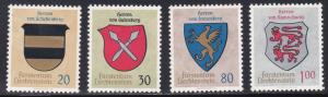 Liechtenstein # 396-399, Coat of Arms, NH, 1/2 Cat.